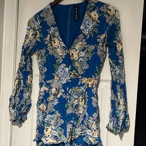 Summer romper blue flowers